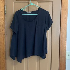 Black chiffon tshirt